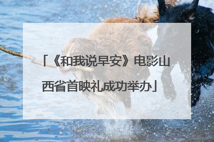 《和我说早安》电影山西省首映礼成功举办