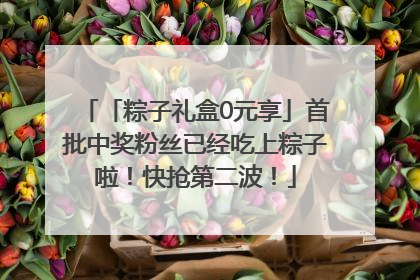 「粽子礼盒0元享」首批中奖粉丝已经吃上粽子啦！快抢第二波！