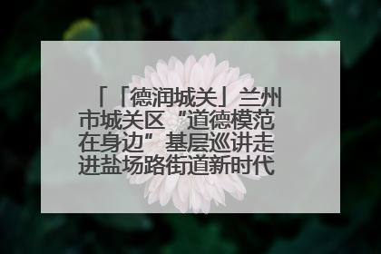 「德润城关」兰州市城关区“道德模范在身边”基层巡讲走进盐场路街道新时代文明实践所