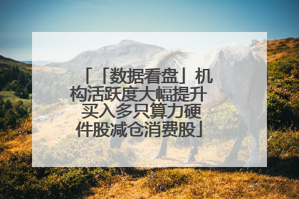 「数据看盘」机构活跃度大幅提升 买入多只算力硬件股减仓消费股