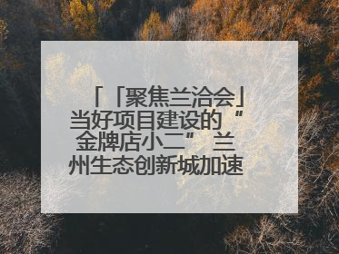 「聚焦兰洽会」当好项目建设的“金牌店小二” 兰州生态创新城加速推进项目建设