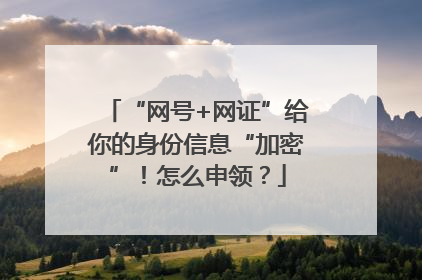 “网号+网证”给你的身份信息“加密”！怎么申领？