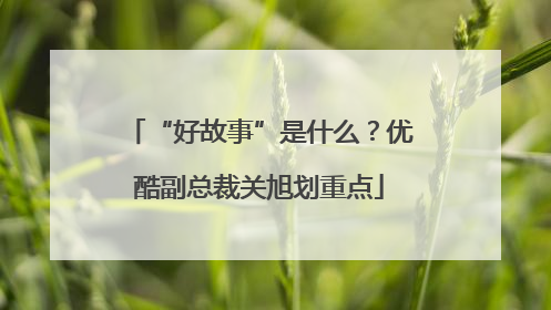 “好故事”是什么？优酷副总裁关旭划重点