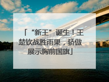 “新王”诞生！王楚钦战胜雨果，骄傲展示胸前国旗