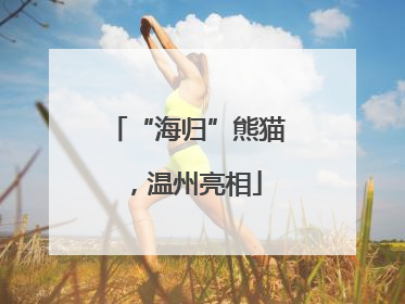 “海归”熊猫，温州亮相