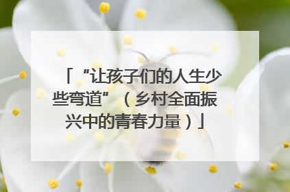 “让孩子们的人生少些弯道”（乡村全面振兴中的青春力量）