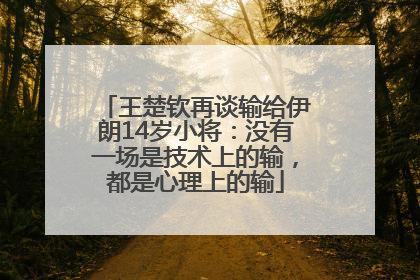 王楚钦再谈输给伊朗14岁小将：没有一场是技术上的输，都是心理上的输