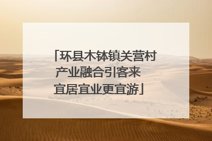 环县木钵镇关营村 产业融合引客来 宜居宜业更宜游