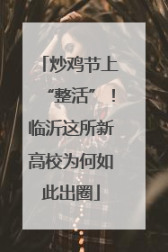 炒鸡节上“整活”！临沂这所新高校为何如此出圈