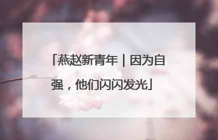 燕赵新青年｜因为自强，他们闪闪发光