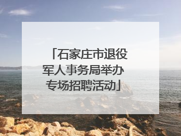 石家庄市退役军人事务局举办专场招聘活动