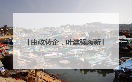 由政转企，叶建强履新