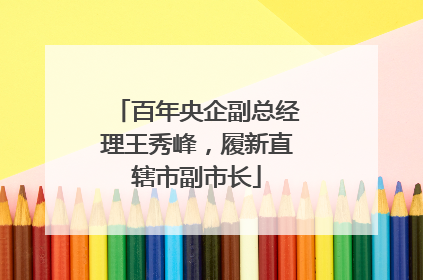 百年央企副总经理王秀峰，履新直辖市副市长