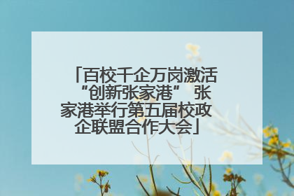 百校千企万岗激活“创新张家港” 张家港举行第五届校政企联盟合作大会
