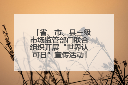 省、市、县三级市场监管部门联合组织开展“世界认可日”宣传活动