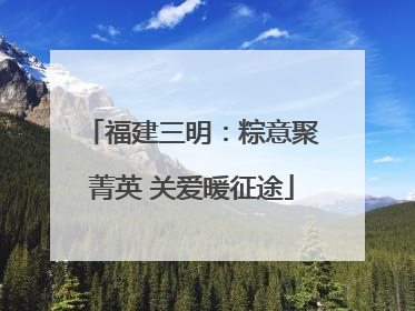 福建三明：粽意聚菁英 关爱暖征途