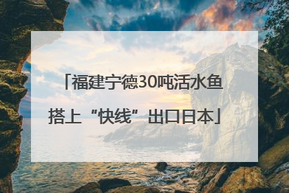 福建宁德30吨活水鱼搭上“快线”出口日本