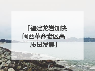 福建龙岩加快闽西革命老区高质量发展