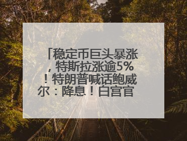 稳定币巨头暴涨，特斯拉涨逾5%！特朗普喊话鲍威尔：降息！白宫官员：特朗普无与马斯克交谈计划，他正考虑卖掉红色特斯拉
