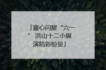 童心闪耀“六一” 洪山十二小展演精彩纷呈