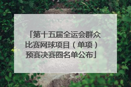 第十五届全运会群众比赛网球项目（单项）预赛决赛圈名单公布