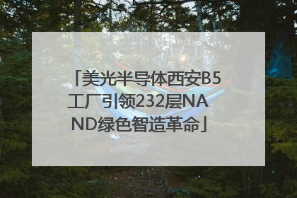 美光半导体西安B5工厂引领232层NAND绿色智造革命