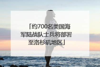 约700名美国海军陆战队士兵将部署至洛杉矶地区