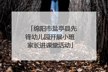 绵阳市盐亭县先锋幼儿园开展小班家长进课堂活动