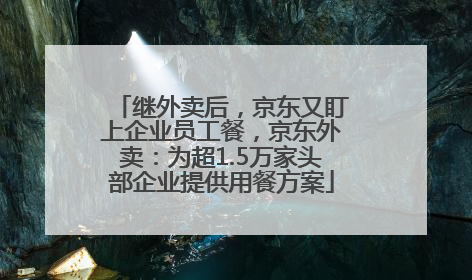继外卖后，京东又盯上企业员工餐，京东外卖：为超1.5万家头部企业提供用餐方案