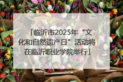 临沂市2025年“文化和自然遗产日”活动将在临沂职业学院举行