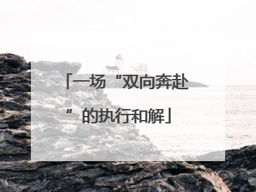 一场“双向奔赴”的执行和解