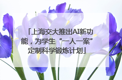 上海交大推出AI新功能，为学生“一人一案”定制科学锻炼计划