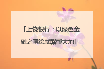 上饶银行：以绿色金融之笔绘就赣鄱大地