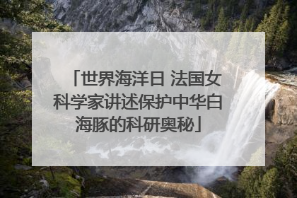 世界海洋日 法国女科学家讲述保护中华白海豚的科研奥秘