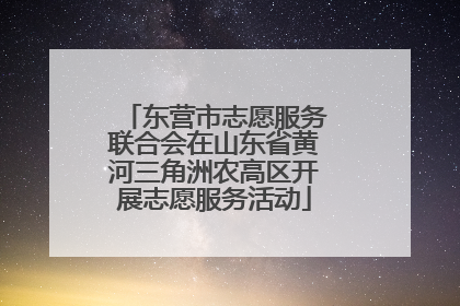 东营市志愿服务联合会在山东省黄河三角洲农高区开展志愿服务活动