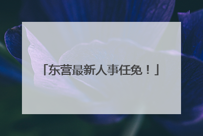 东营最新人事任免！