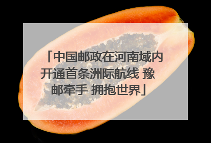 中国邮政在河南域内开通首条洲际航线 豫邮牵手 拥抱世界