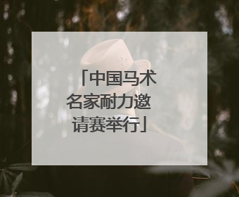 中国马术名家耐力邀请赛举行