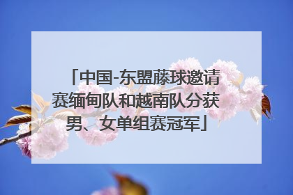 中国-东盟藤球邀请赛缅甸队和越南队分获男、女单组赛冠军