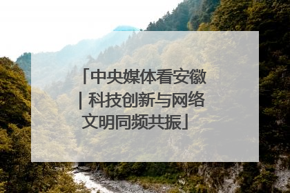 中央媒体看安徽｜科技创新与网络文明同频共振