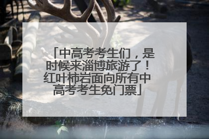 中高考考生们，是时候来淄博旅游了！红叶柿岩面向所有中高考考生免门票