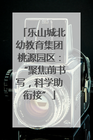 乐山城北幼教育集团桃源园区：“聚焦前书写，科学助衔接”