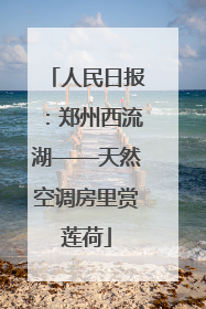 人民日报：郑州西流湖——天然空调房里赏莲荷