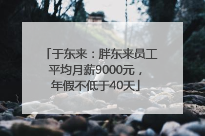 于东来：胖东来员工平均月薪9000元，年假不低于40天