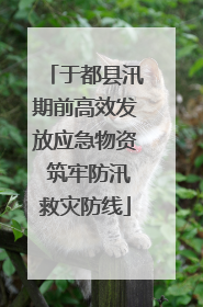 于都县汛期前高效发放应急物资 筑牢防汛救灾防线