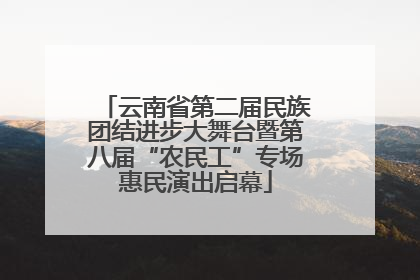 云南省第二届民族团结进步大舞台暨第八届“农民工”专场惠民演出启幕