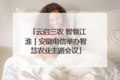 云启三农 智领江淮｜安徽电信举办智慧农业主题会议