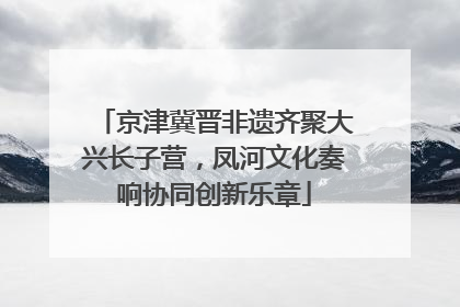 京津冀晋非遗齐聚大兴长子营，凤河文化奏响协同创新乐章