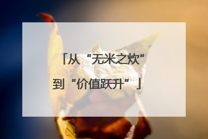 从“无米之炊”到“价值跃升”