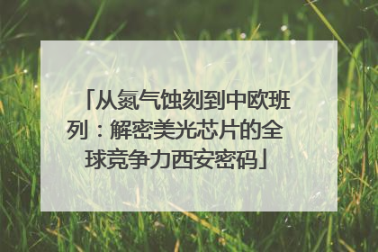 从氮气蚀刻到中欧班列：解密美光芯片的全球竞争力西安密码